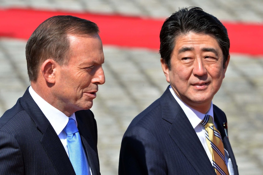 Tony Abbott and Shinzo Abe