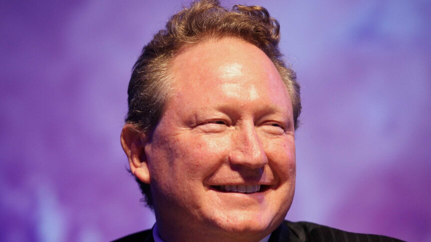 Headshot of Andrew 'Twiggy' Forrest smiling.