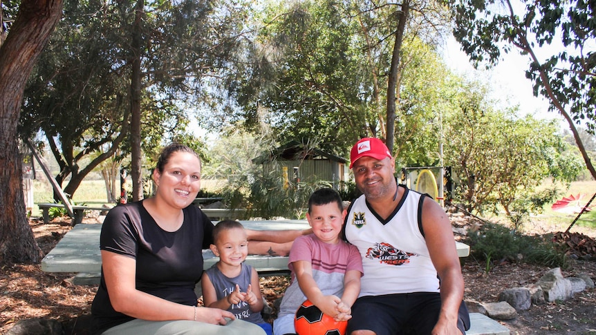 Edward Daly with his partner Kodie Elliot and their children