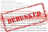 A debunked Facebook post incorrectly claiming 210 Australian deaths after taking COVID-19 vaccine.