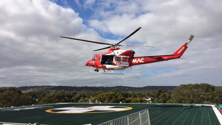 The helipad opened on Monday and has already been used three times.