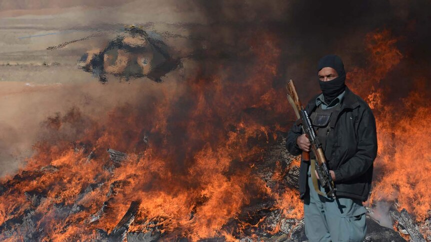 Drugs incinerated in Afghanistan