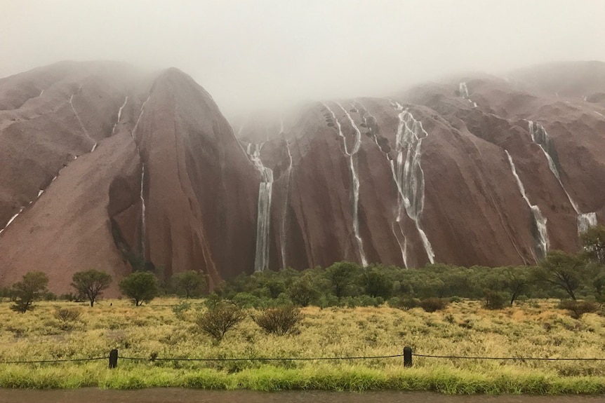 Rain on Uluru