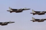 Royal Saudi Air Force jets fly in formation