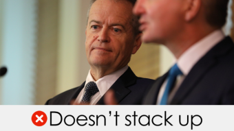 Bill Shorten's claim doesn't stack up