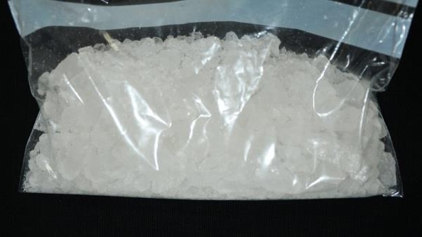 Crystal methamphetamine in a deal bag