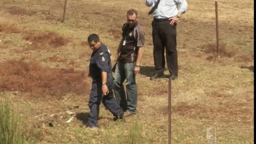 Police in paddock