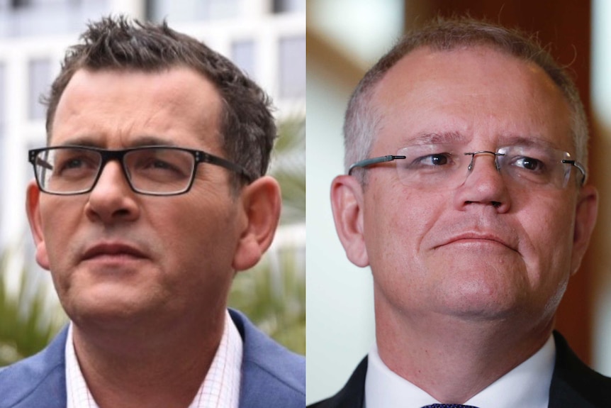 Victorian Premier Daniel Andrews and Prime Minister Scott Morrison.