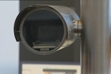 Photo showing security camera lens