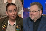 A composite image of schoolgirl Milly Roper and Christian broadcaster Stephen O'Doherty.