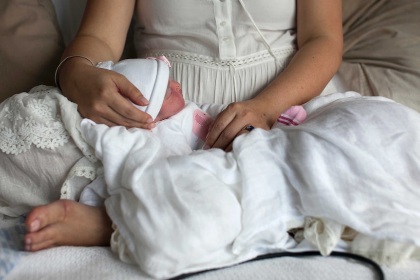 Hanh and Chloe, who was stillborn at 37 weeks, The Mater Hospital, Sydney, August 2016