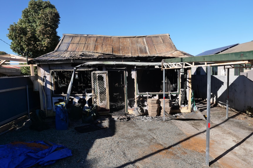 A burnt-out house in South Boulder.