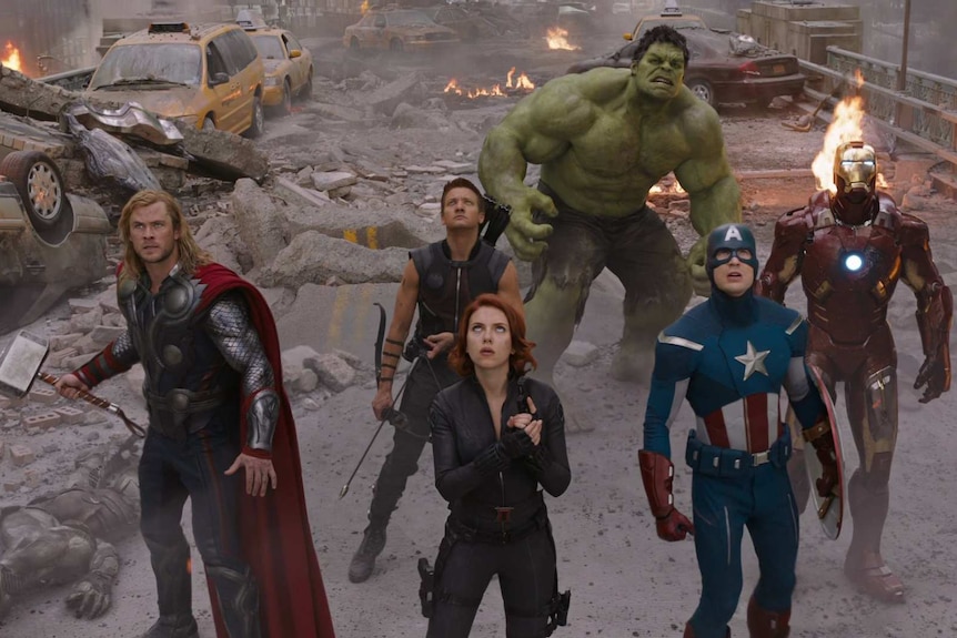 Thor, Black Widow, Hawkeye, The Hulk, Captain America and Iron Man.