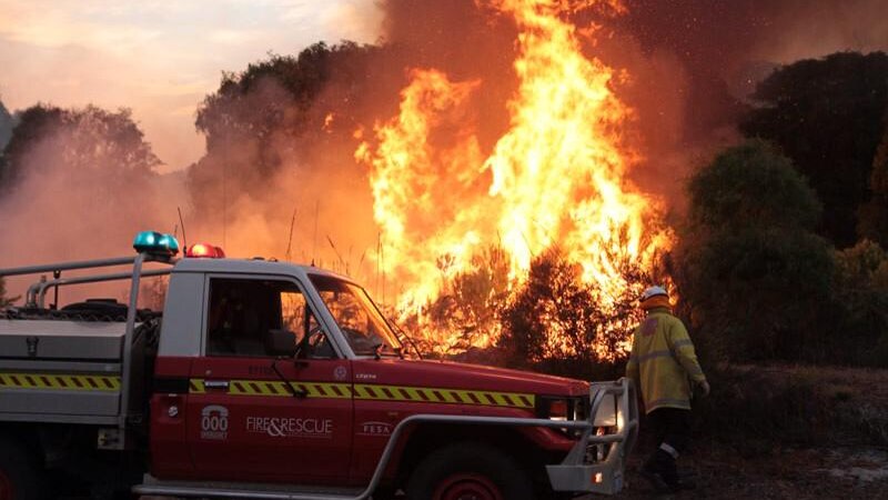 Firefighters battle a massive blaze at Northcliffe