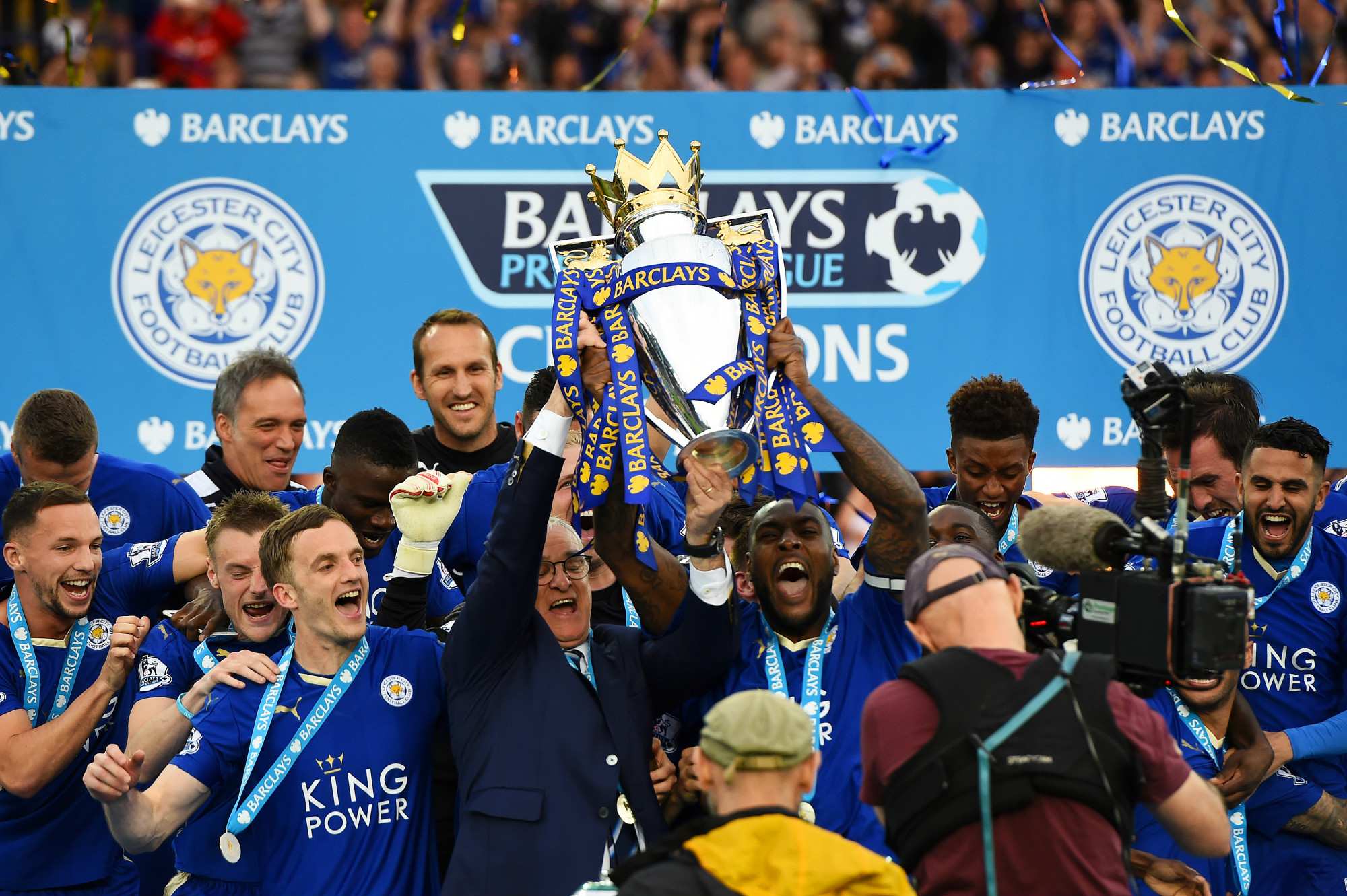 Leicester City celebrate Premier League championship with win over