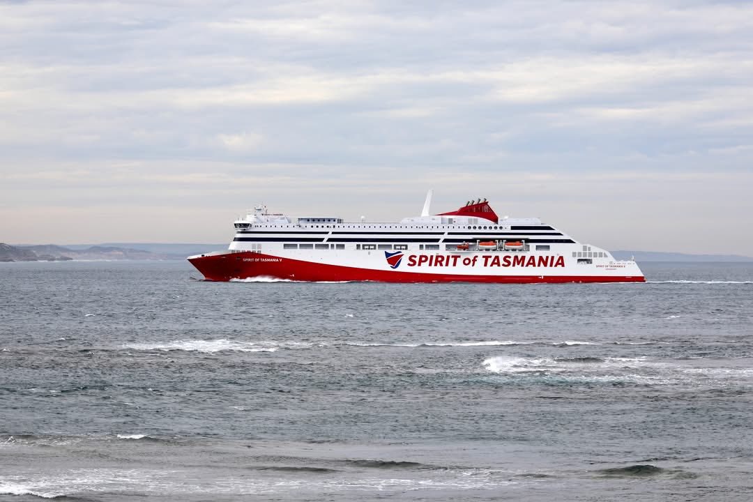 Second of two new Spirit of Tasmania ferries arrives in Geelong