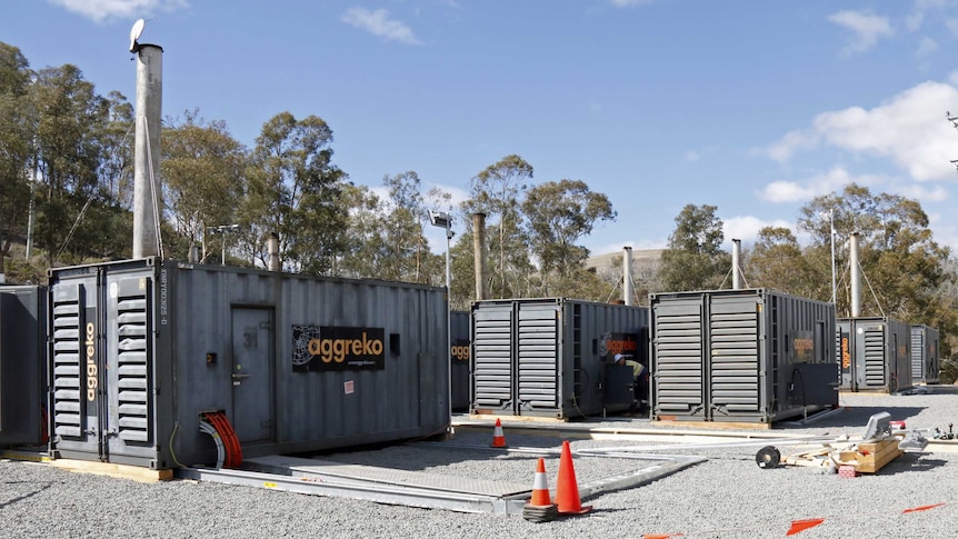 Diesel generators operating at Meadowbank