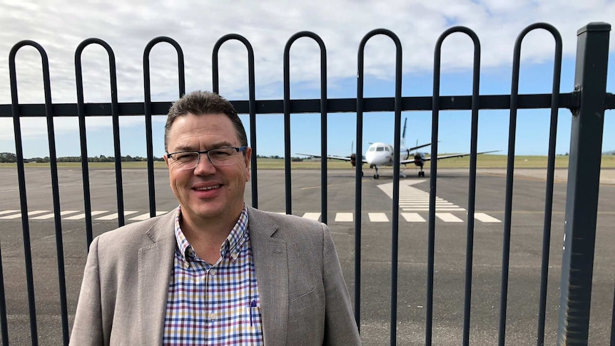 Phil Moir at the Mt Gambier airport