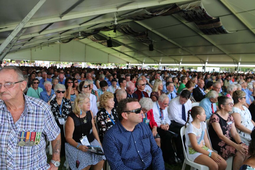 About 5,000 people were in attendance to commemorate the 75th anniversary of the bombing of Darwin