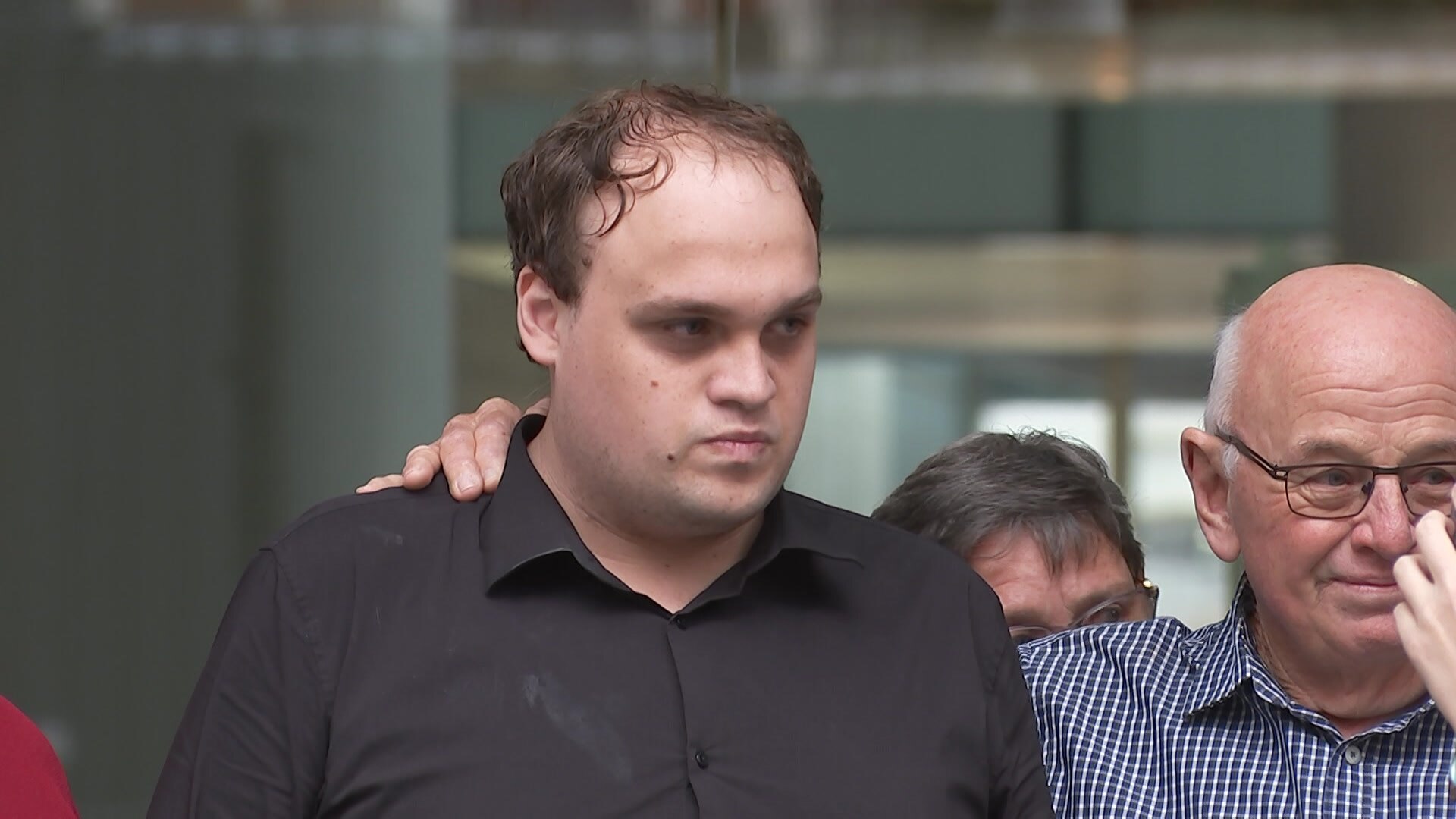 Blake Saunders outside court 