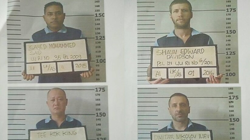The police mug shots of the four prisoners who escaped from Kerobokan jail in Bali.
