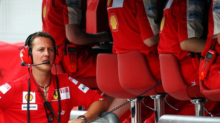 The 40-year-old Schumacher injured his neck in a motorcycle accident.