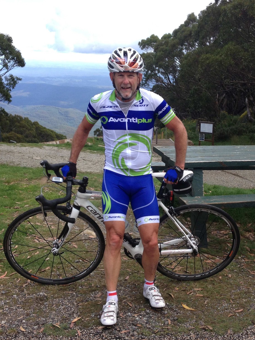 Martin Clarke with his bike