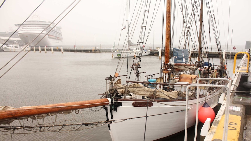 The Rhona H docked in Hobart