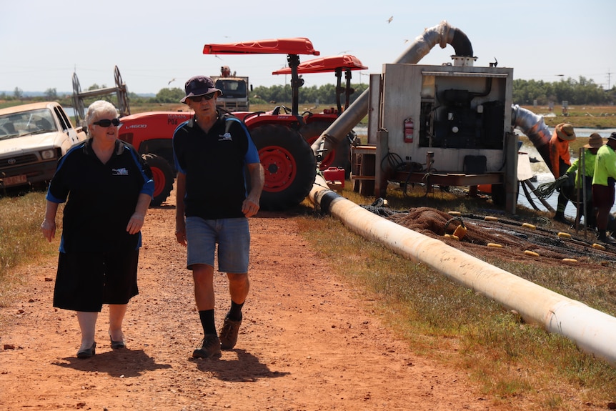 Julie Tyson and Bob Richards at their business Humpty Doo Barramundi.