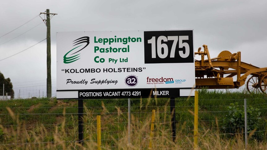 A sign that says: "Leppington Pastoral Co Pty Ltd"
