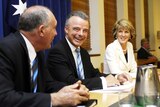 Split? Warren Truss with Liberal leaders Brendan Nelson and Julie Bishop