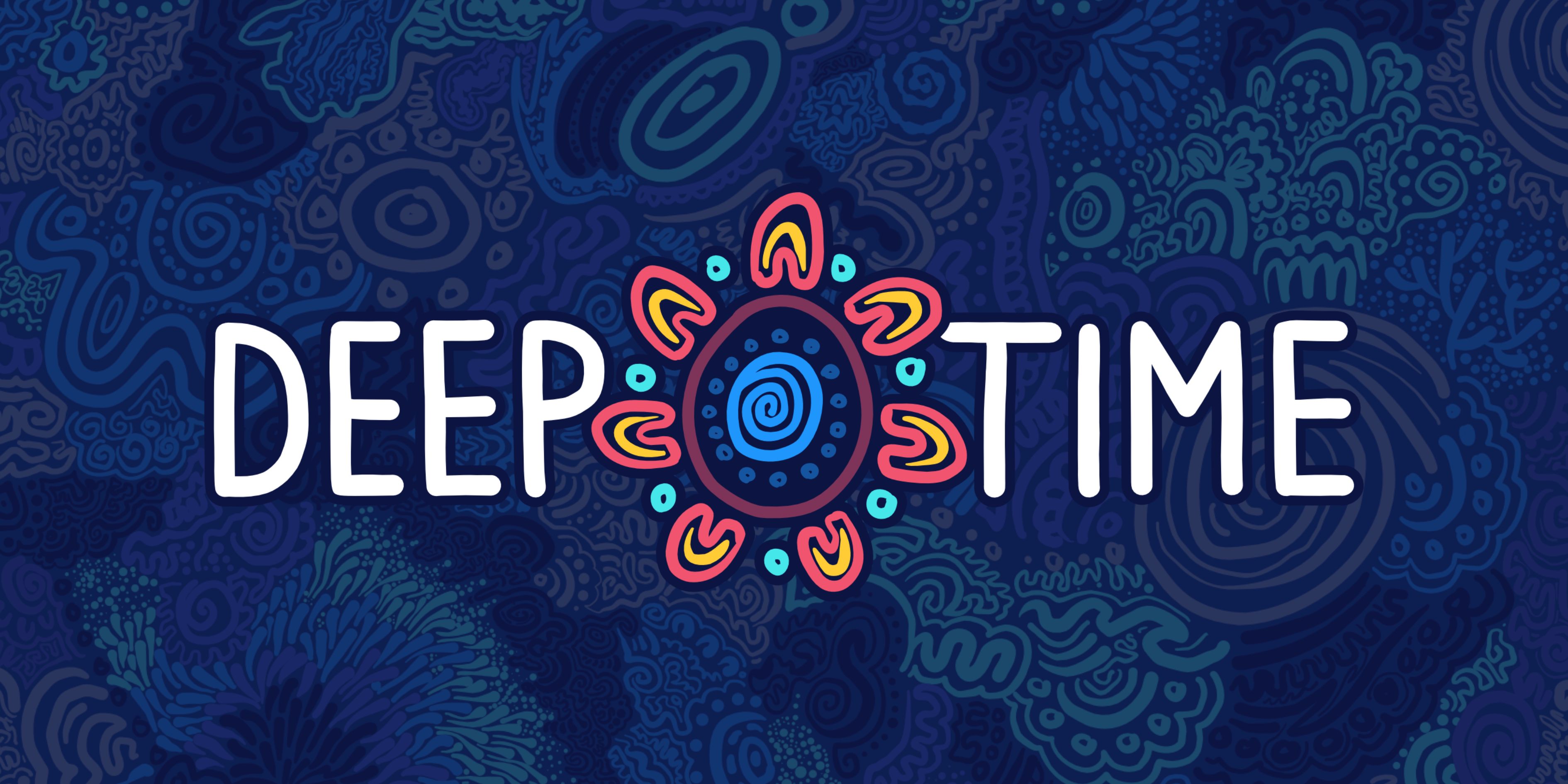 Deep Time resource logo and background art by First Nations Artist Abby Richards. 
