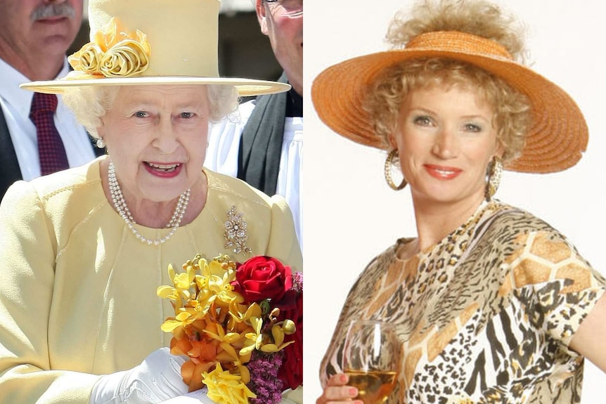 Composite image of Queen Elizabeth and Kath Day-Knight