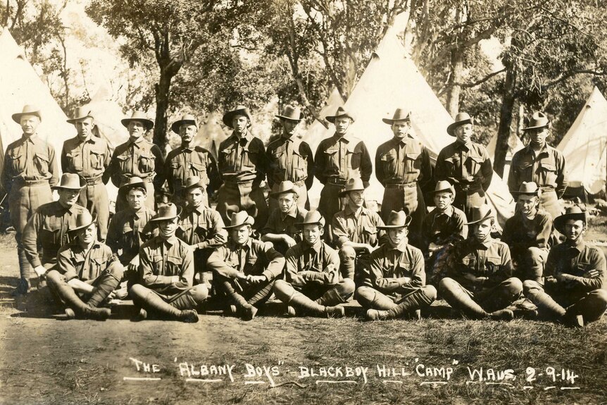 Albany troops at Blackboy Hill Camp in Greenmount, WA, 1914.