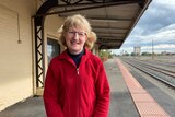Nhill resident Margaret Millington standing on the platform at the Horsham station.