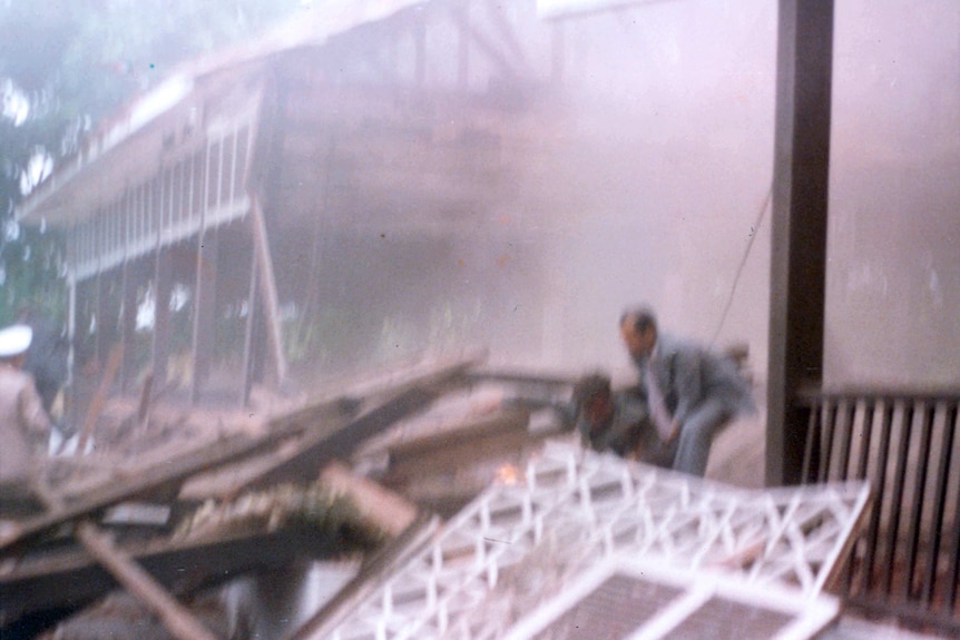 Archival photo of Yangon bombing