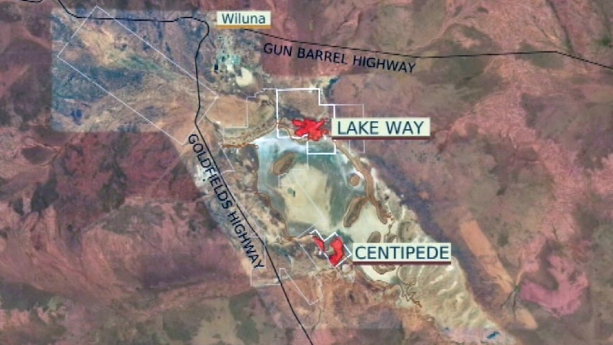A map showing the proposed mine area