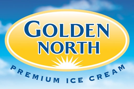 The logo of ice cream maker Golden North.
