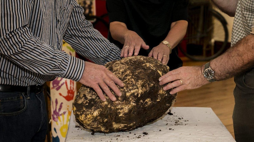 Close up of bog butter