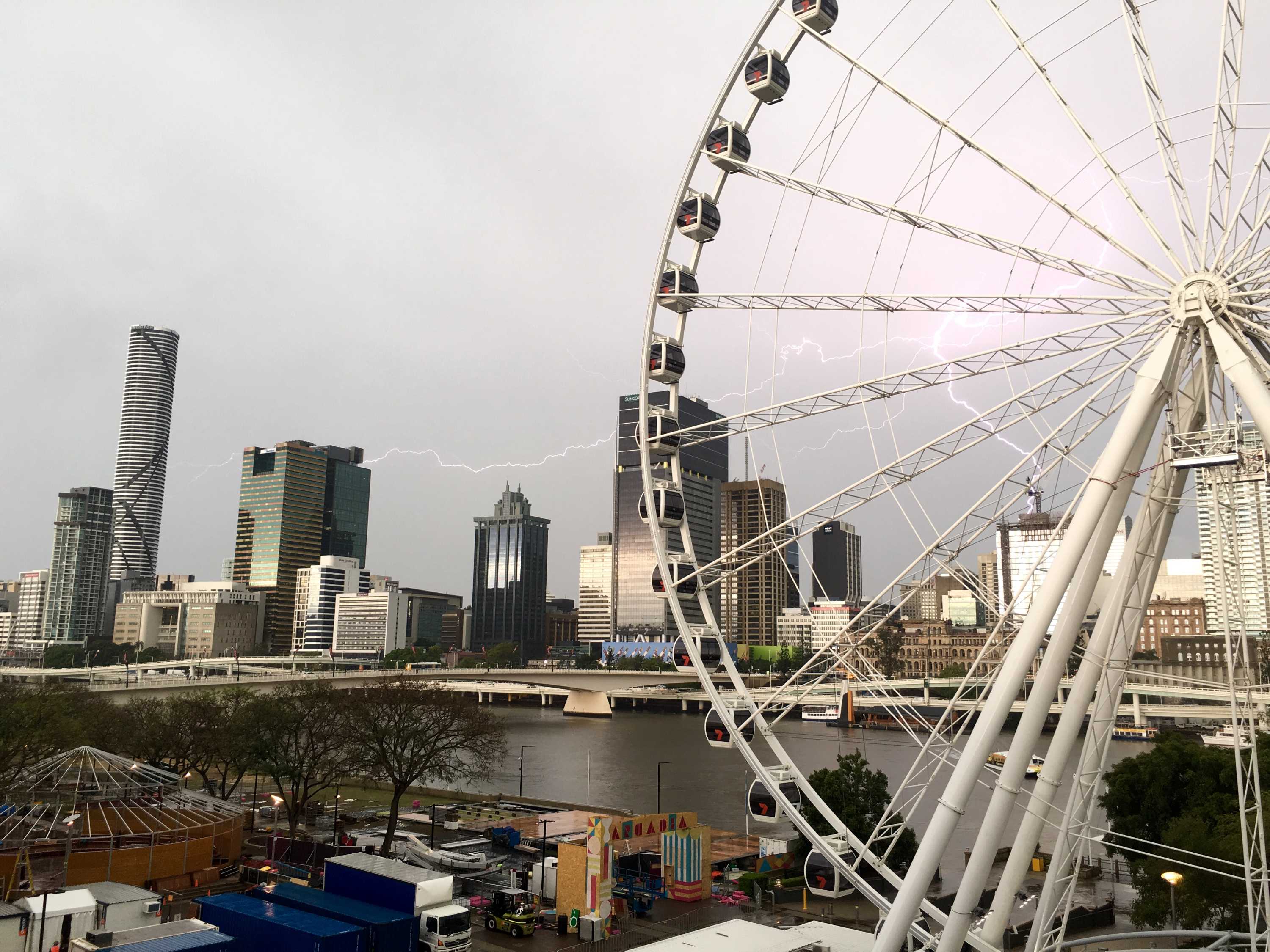 Lightning, hail and damaging wind hit Brisbane as severe storm lashes ...