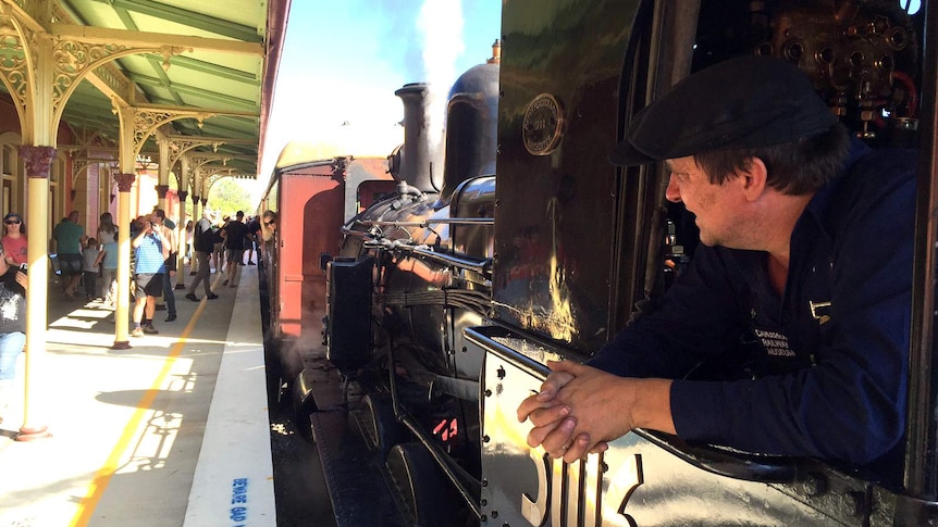 Historic train at Canberra Railway Museum