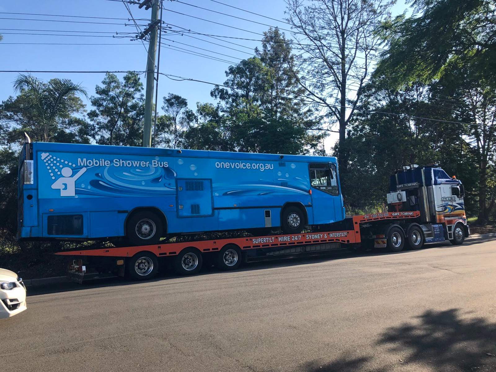 Homeless mobile shower bus appeals for funds to get back on the road