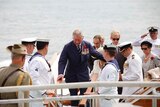 Prince Charles at Garden Island defence base in Sydney