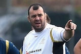 Cheika surveys Wallabies training