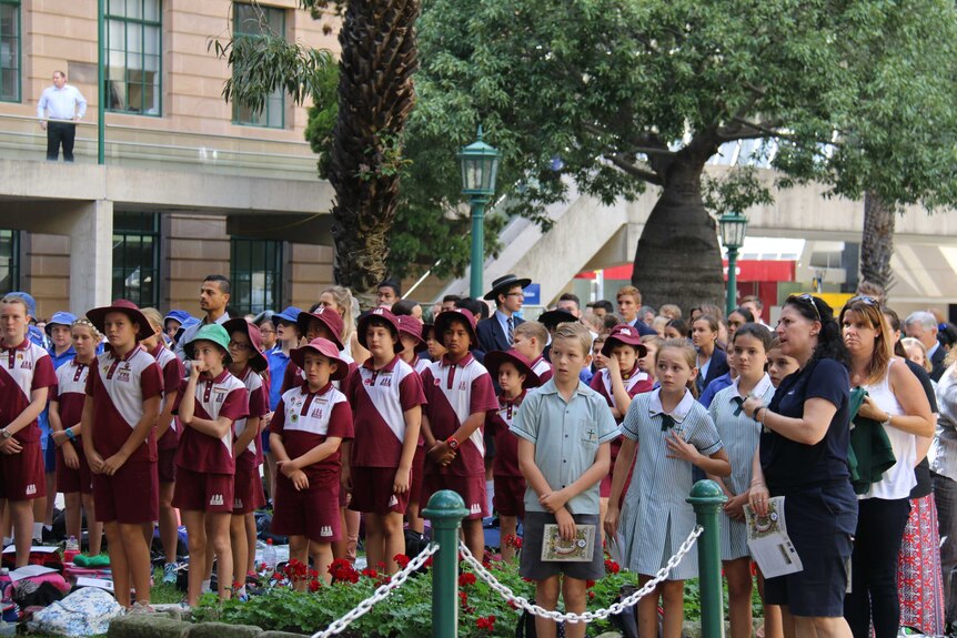 More than 1,000 students gathered for the ceremony, ahead of Monday's commemorations.