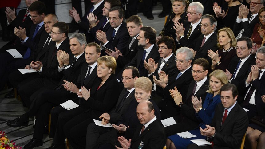 European leaders attend Nobel ceremony