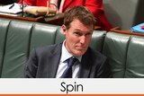 Christian Porter in parliament verdict spin orange bar