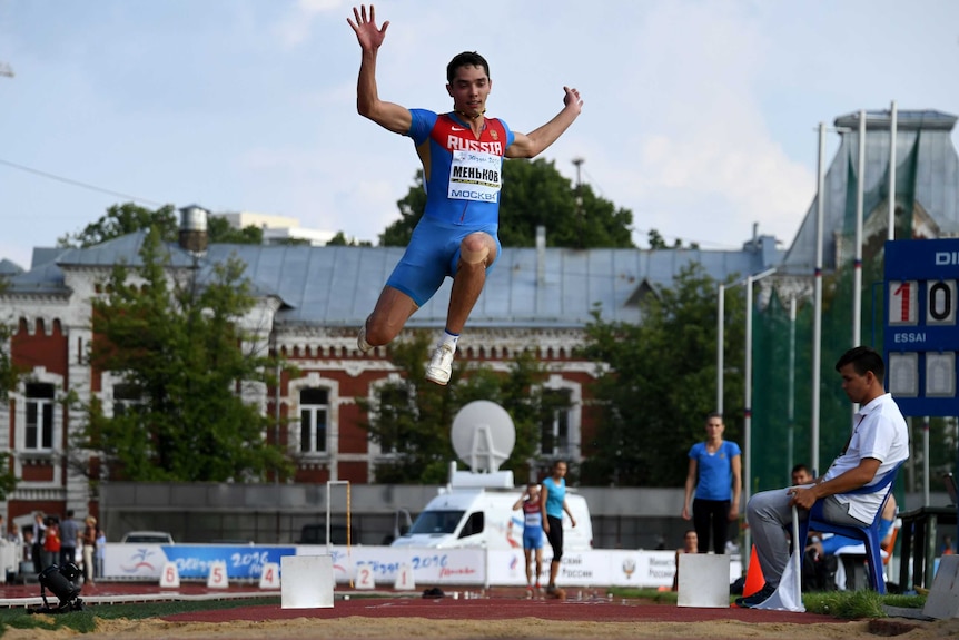 Russia's Aleksandr Menkov competes in Moscow on July 28, 2016