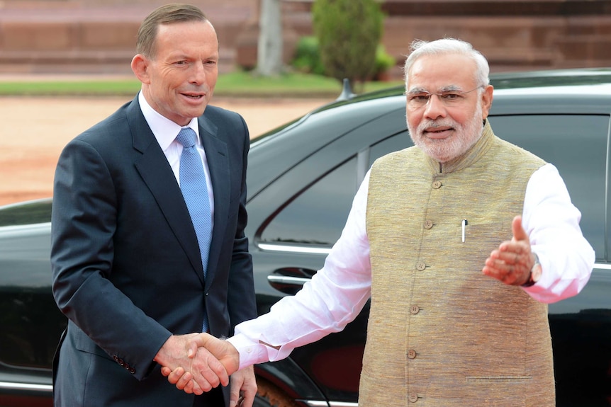 Tony Abbott meets Indian PM Narendra Modi