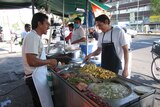 The owner of this taco stand said that business has slowed during the public health crisis.